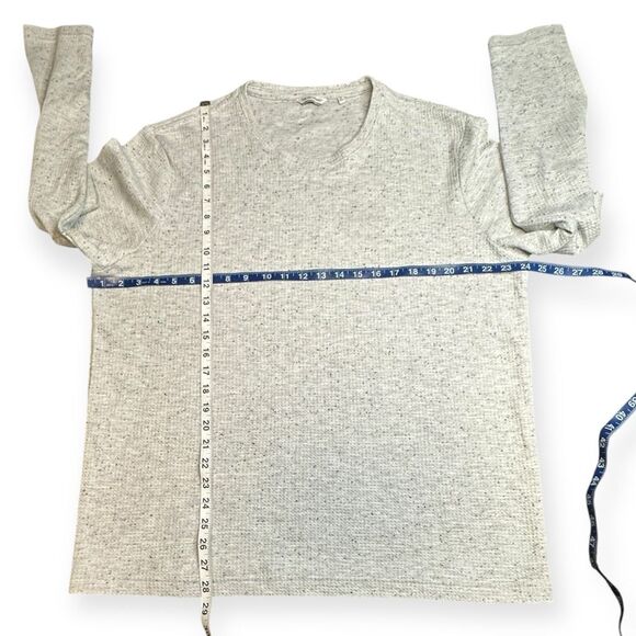 ENGLISH LAUNDRY Men’s Light Gray Speckled Waffle Knit Long Sleeve Crewneck Shirt - Picture 5 of 5